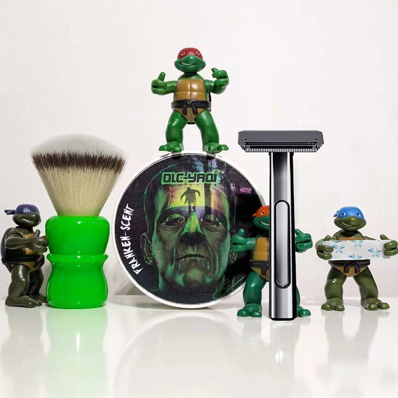 Whityle 20T Glide Pro 4D Super zweischneidiger Sicherheitsrasierer mit halber Klinge und Reise-Aufbewahrungstasche aus Leder für die Pflege von Männern – Detail 12