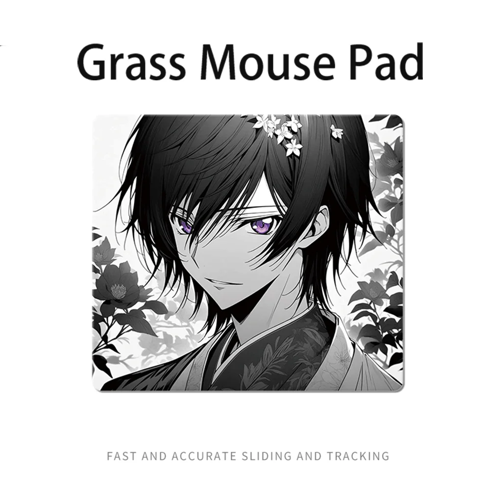 Cool Girl Boy Photovoltaic Glass Mouse Pad Tempered Upgrade Smooth FPS Game Office Anime Theme Game Specific MousePad Desk Mat