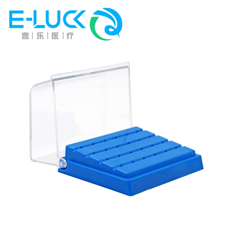 24Holes Dental Burs Sterilizer Box Diamond Burs Drill Diamond Placement Box Disinfection Holder Dentistry Instrument Holder