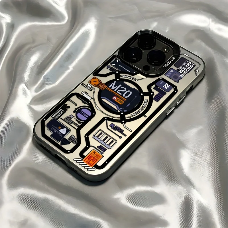 الإبداعية الدائرة اللوحة الأم نمط جراب هاتف آيفون 16 15 14 13 12 11 برو ماكس ماكس 8 7 زائد المضادة للسقوط متجمد الغطاء الخلفي #2