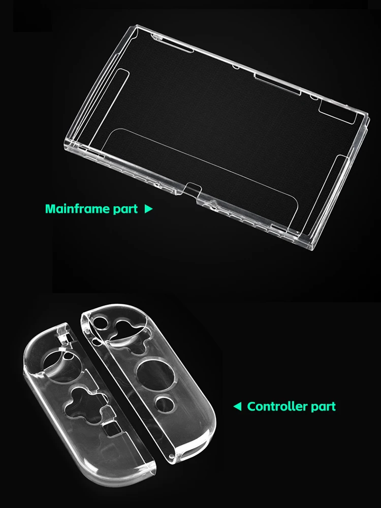 Data FrogTPU soft transparent shell protective case clear frame protector case for nintendo switch oled game console accessories