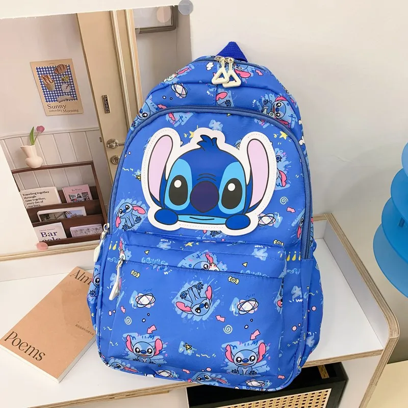 Stitch Print Backpack, Student Daypack, Lightweight, Adjustable Shoulder Straps for School Season, Everyday Use Daily Commute