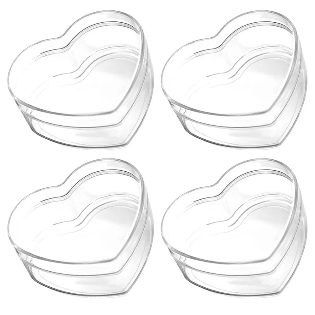 4/12Pcs Acrylic Storage Box Treat Boxes Small  2025 NEW Transparent Candy Container Favor Clear Packing Snacks Heart Gift