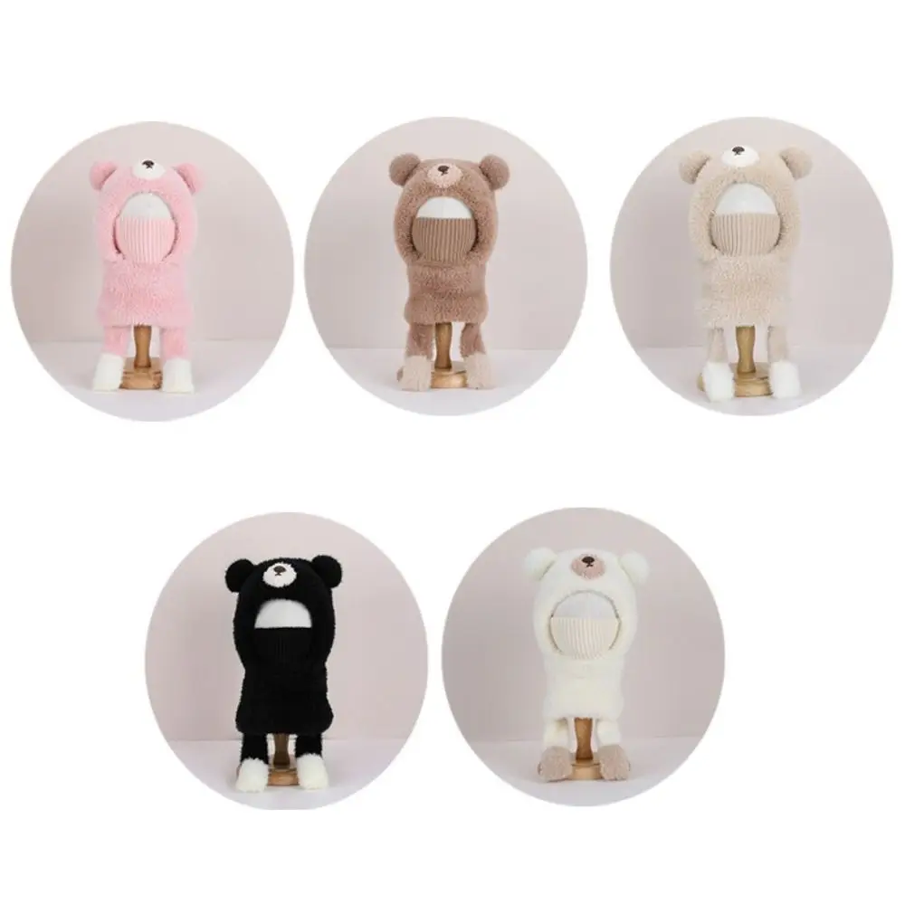 قبعة بالاكلافا اللطيفة للأطفال سميكة دافئة مقاومة للرياح قبعة محبوكة دافئة متكاملة لحماية الأذن قبعة واقية للوجه لموسم الشتاء