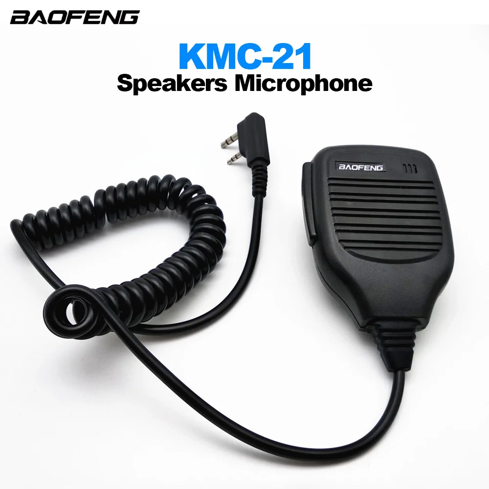 2 Pin K-Type Universal Speaker Microphone KMC-21 PTT MIC for Walkie Talkie Kenwood Puxing Wouxun Baofeng Quansheng Two Way Radio