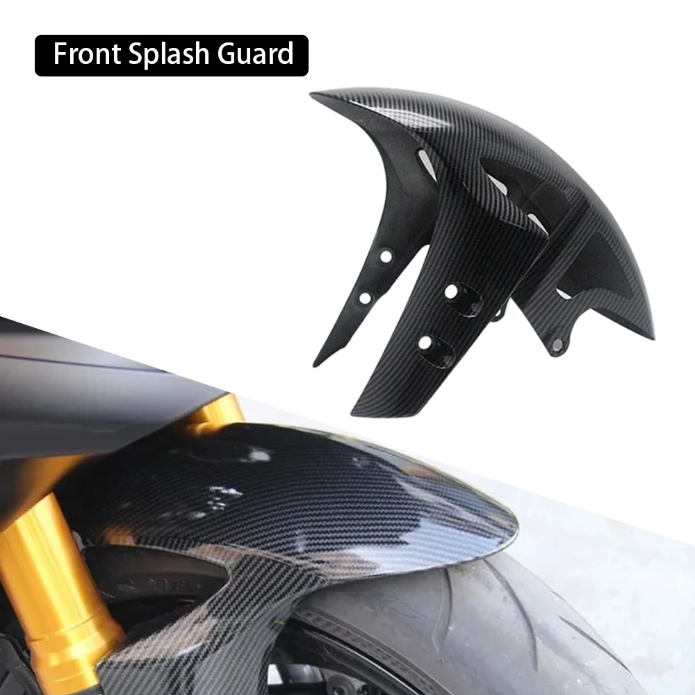 Motorcycle Front Fender Splash Mud Dust Guard ABS Carbon Fiber For Yamaha YZFR1 2009-2018 YZFR6 2017-2022 MT-10 2016-2021