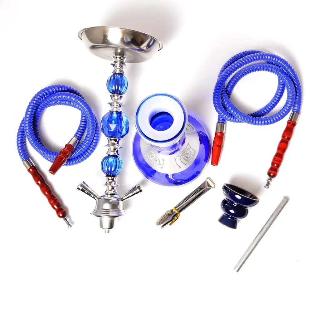 Double Hose Glass Hookah Shisha Pipe Shisha Flavor Bowl Charcoal Tong Narguile Sisha Chicha Completo Nargile Water Pipe Smoking