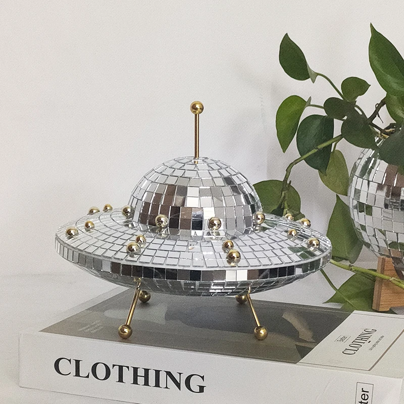 Disco Ball UFO Decoration Room Decor Aesthetic Halloween Decoration UFO Disco Decor Decoration Maison Space World Boho Decor