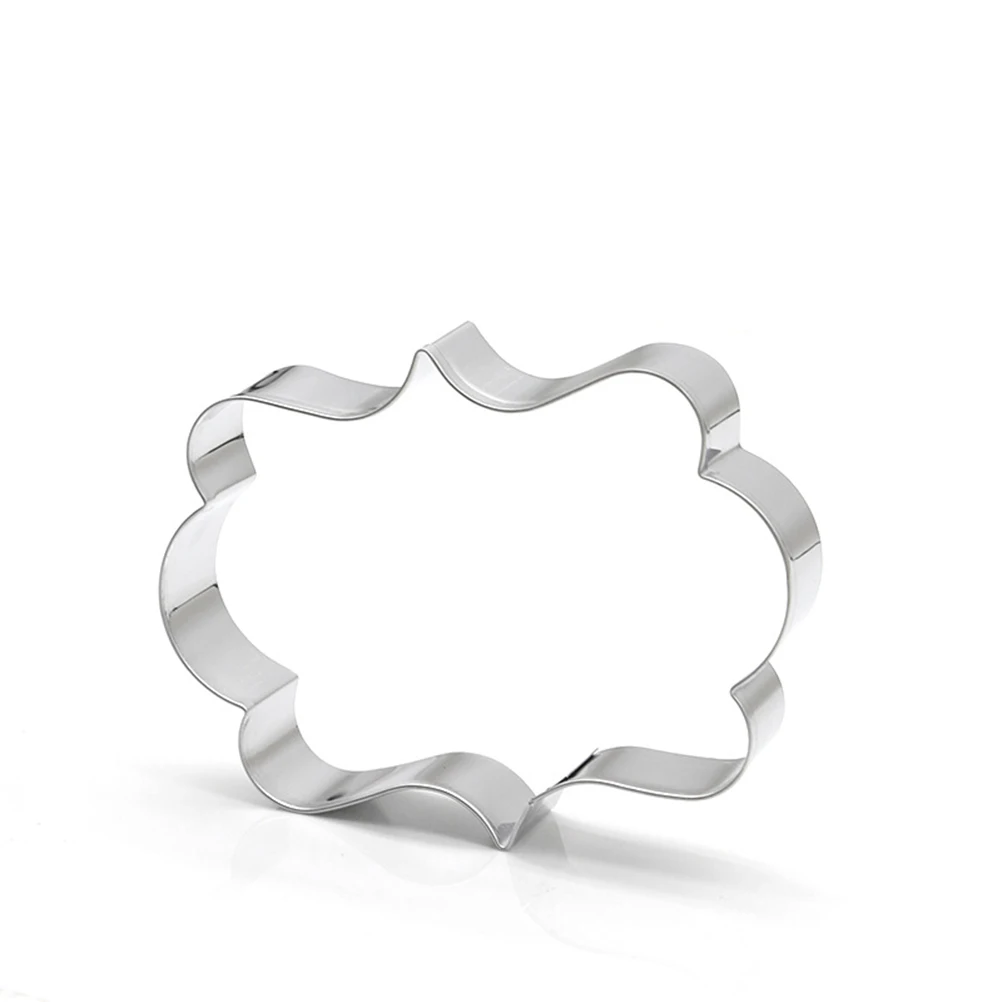 

6 Pcs Frame Mold Cookie Cutters Stainless Steel Baking Cake Lace Wedding Silver Heat Resistant Fondant Biscuit Fruit