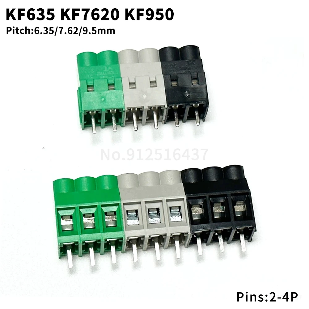 (5 pcs) KF635 - 6.35mm KF7620 - 7.62mm KF950 - 9.5mm Straight Pitch Screw PCB Terminal Block KF 635 7620 950 - 6.35 / 7.62 / 9.5