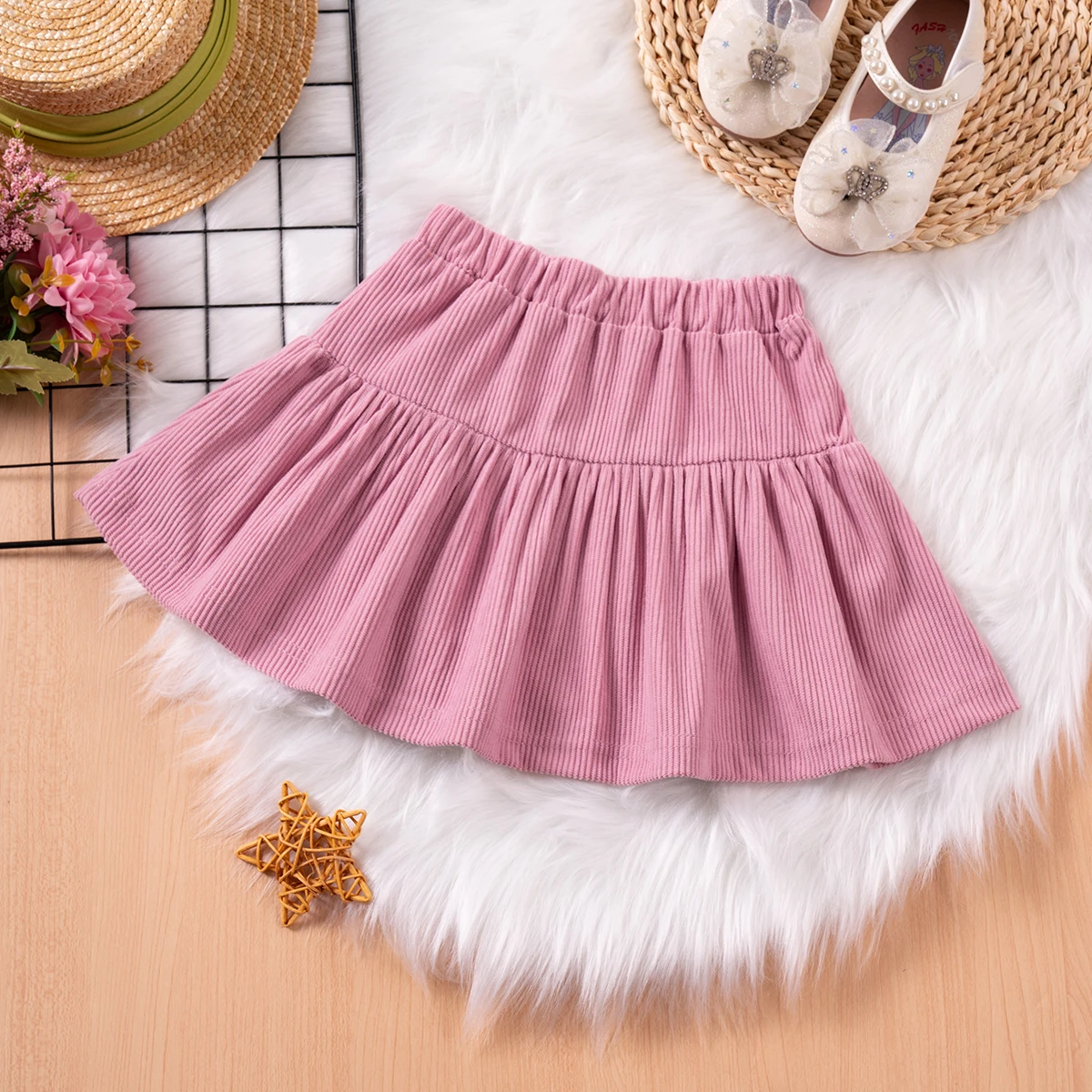 Toddler Girls Summer Casual Half Skirt Pure Colour Sweet Fashion Baby Girl 0-6Y Skirt Simple Versatile Suitable for Daily Wear