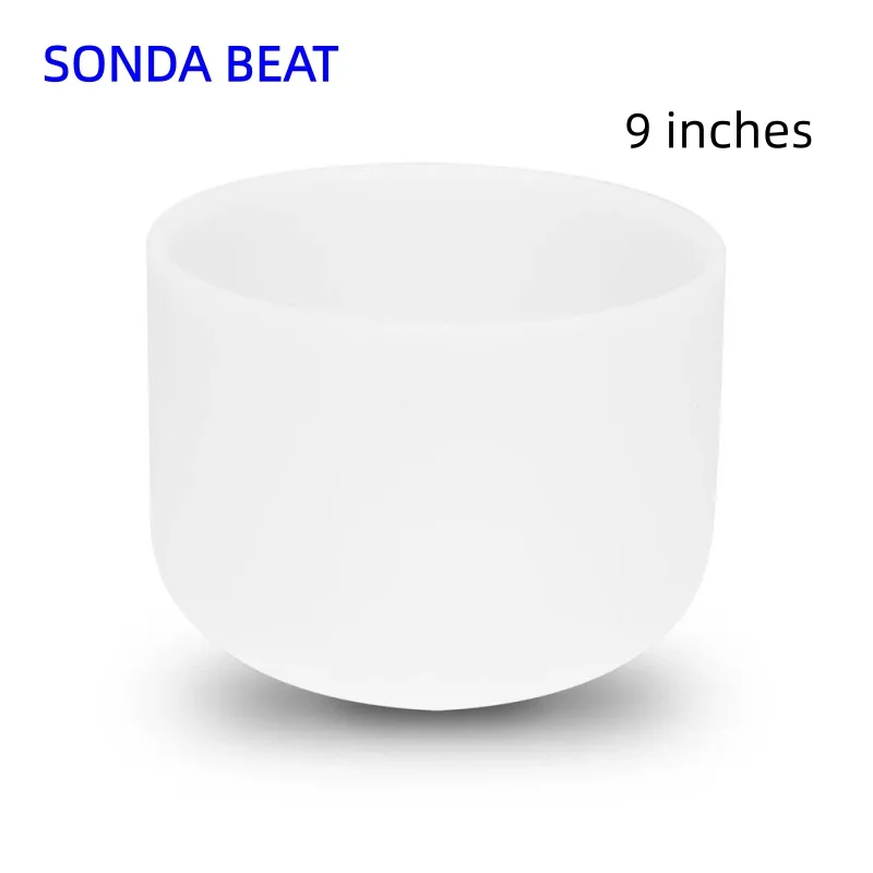 SONDA BEAT 9 Inch 43HZ/440H Frosted Quartz Chakra Crystal Singing Bowl C/D/E/F/G/A/B Any One Note for Sound Healing