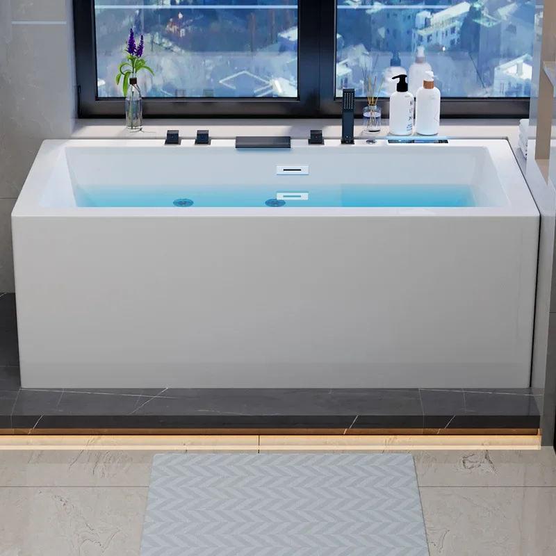 Light luxury square double intelligent constant temperature heating Jacuzzi thick independent deep bubble