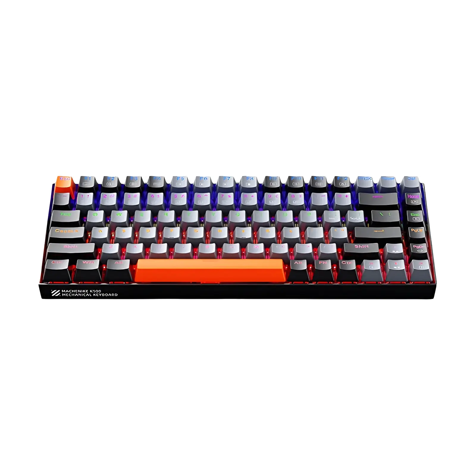 Machenike K500A-B84 Teclado Mecânico 75% TKL Hot-Swappable Wired Gaming Keyboard 6-Color Backlit 84 Teclas Para PC Gamers Laptop