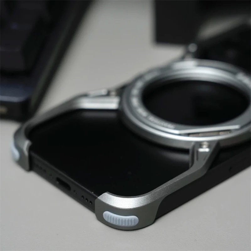 Metal Frameless Magsafe Magnetic Holder Phone Case For iPhone 13 14 15 16 Pro Max 16promax Aluminum Alloy Frame Shockproof Cover