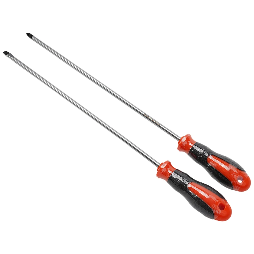 12Inch Long Slotted Cross Screwdriver Magnetic Screwdriver With Rubber Handle Multifunctional Flat-head Screwdriver