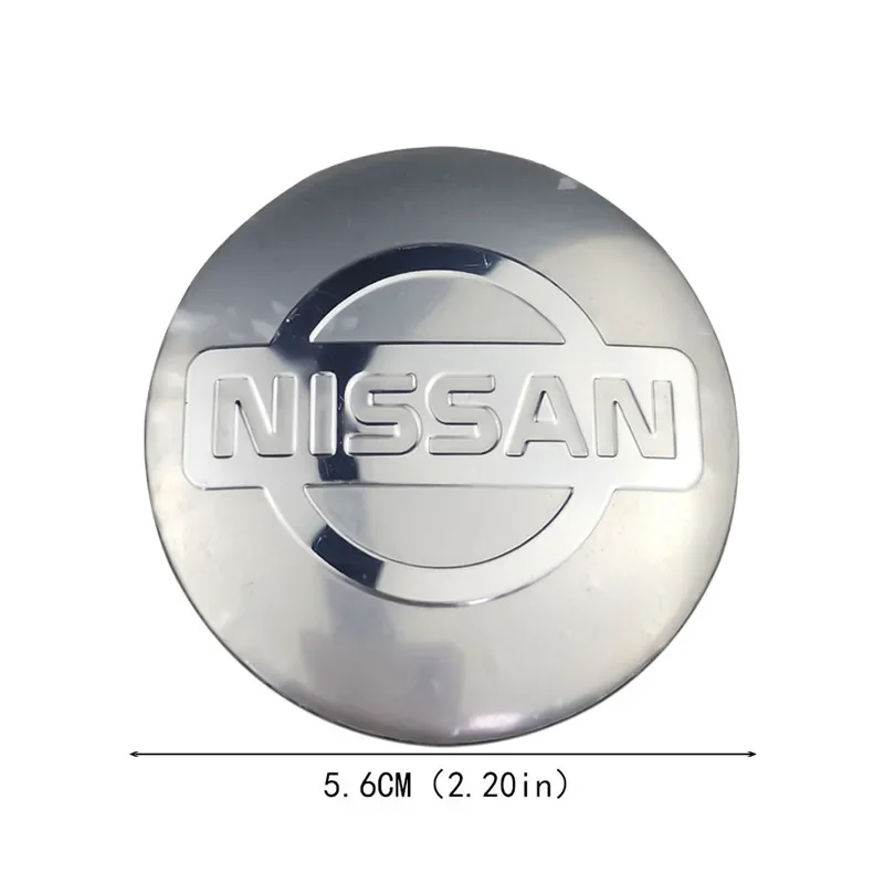 56mm Car Wheel Hub Center Stickers for Nissan X Trail T32 Xterra Qashqai J11 J10 Tiida Almera Navara Altima Juke Note Leaf GTR