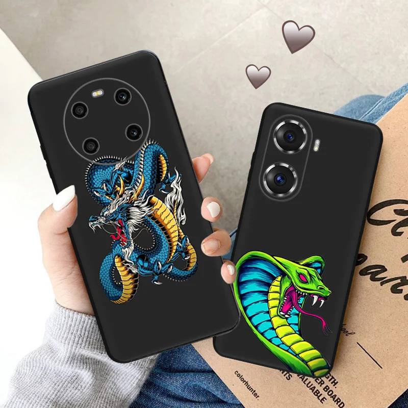 Ultra Thin Silicone Soft Phone Case For Honor X8 X7 X9 b X6 4G 70 90 Magic5 Pro 8x Pixel 8 7 6 a Snake Cobra Python Matte Cover