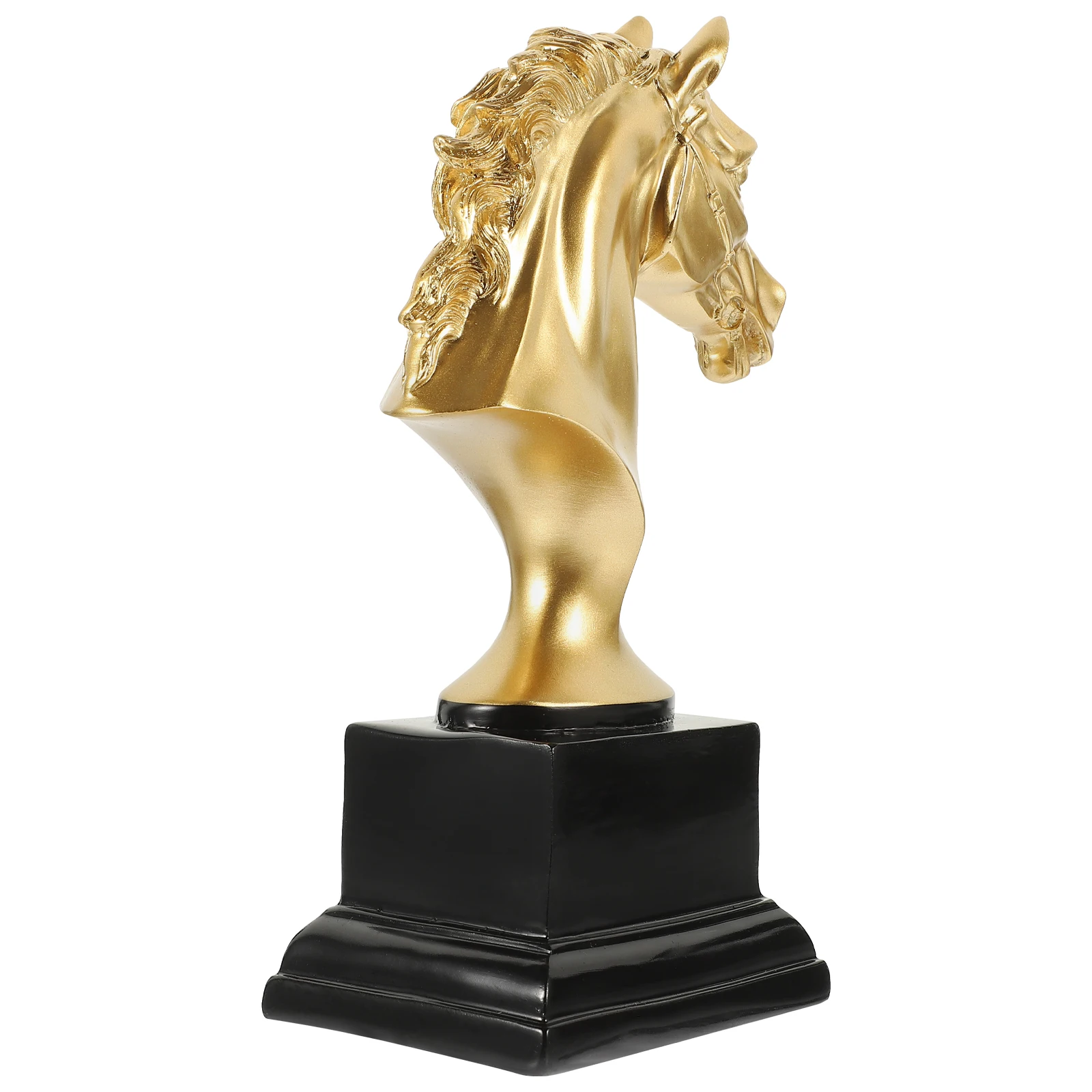 

Retro Horse Trophy Figurine Golden Desk Decoration Statue Resin Office Ornament Ornament Home Decor Item