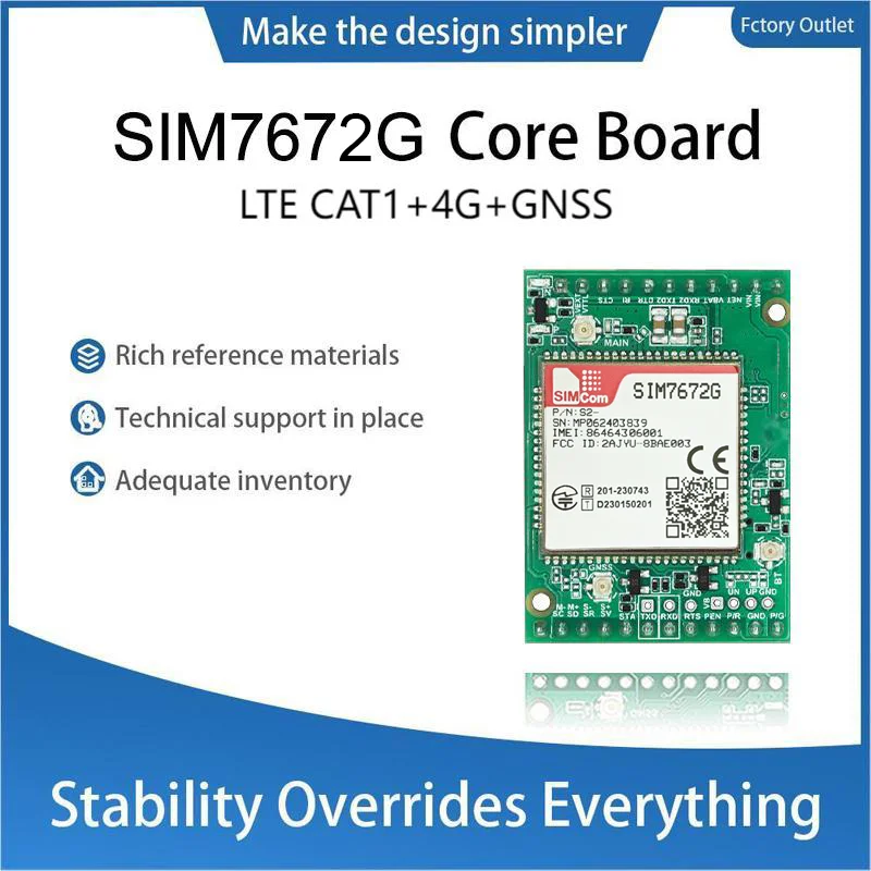 SIM7672G SIM7672G-LNGV SIM7672G-MNGV CAT1 CoreBoard Global version, Qualcomm chip, support Data+GNSS(optional) without voice