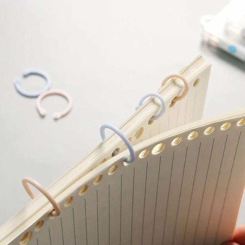 12-Count/20-Count Loose Leaf Binder Ringen Met Case Flexibele Plastic Binder Ring Boek Ringen Voor losbladige Refill Papers