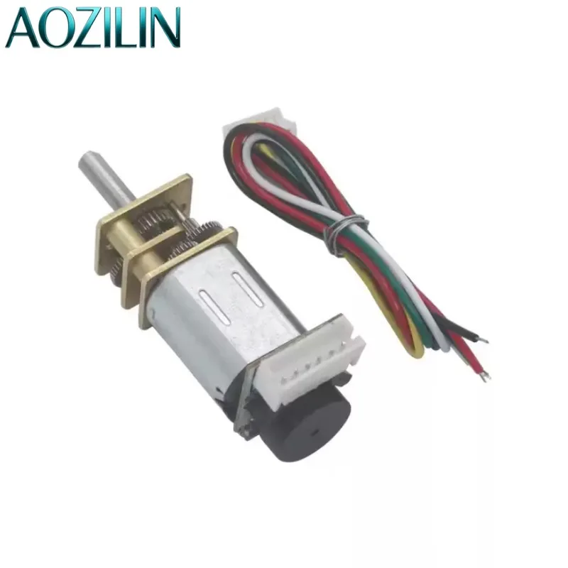 AOZILIN 10 Pack Small DC Encoder Gear Motor Precision Reducer High Torque Low RPM Micro Drive Motor For DIY Robot Vehicle