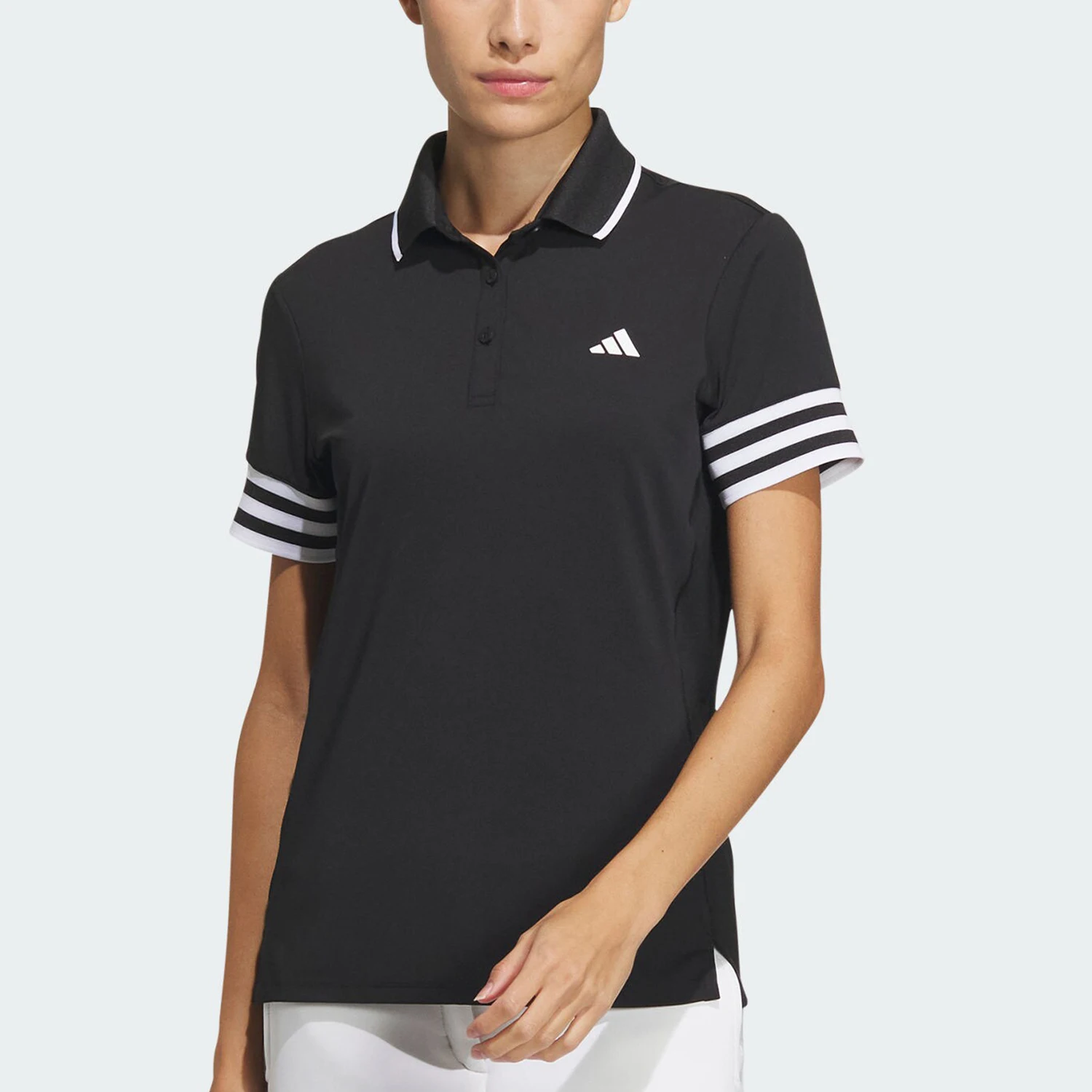 アディダス正規品-w-3st-polo-レディース-シンプルゴルフポロシャツ-ik9827