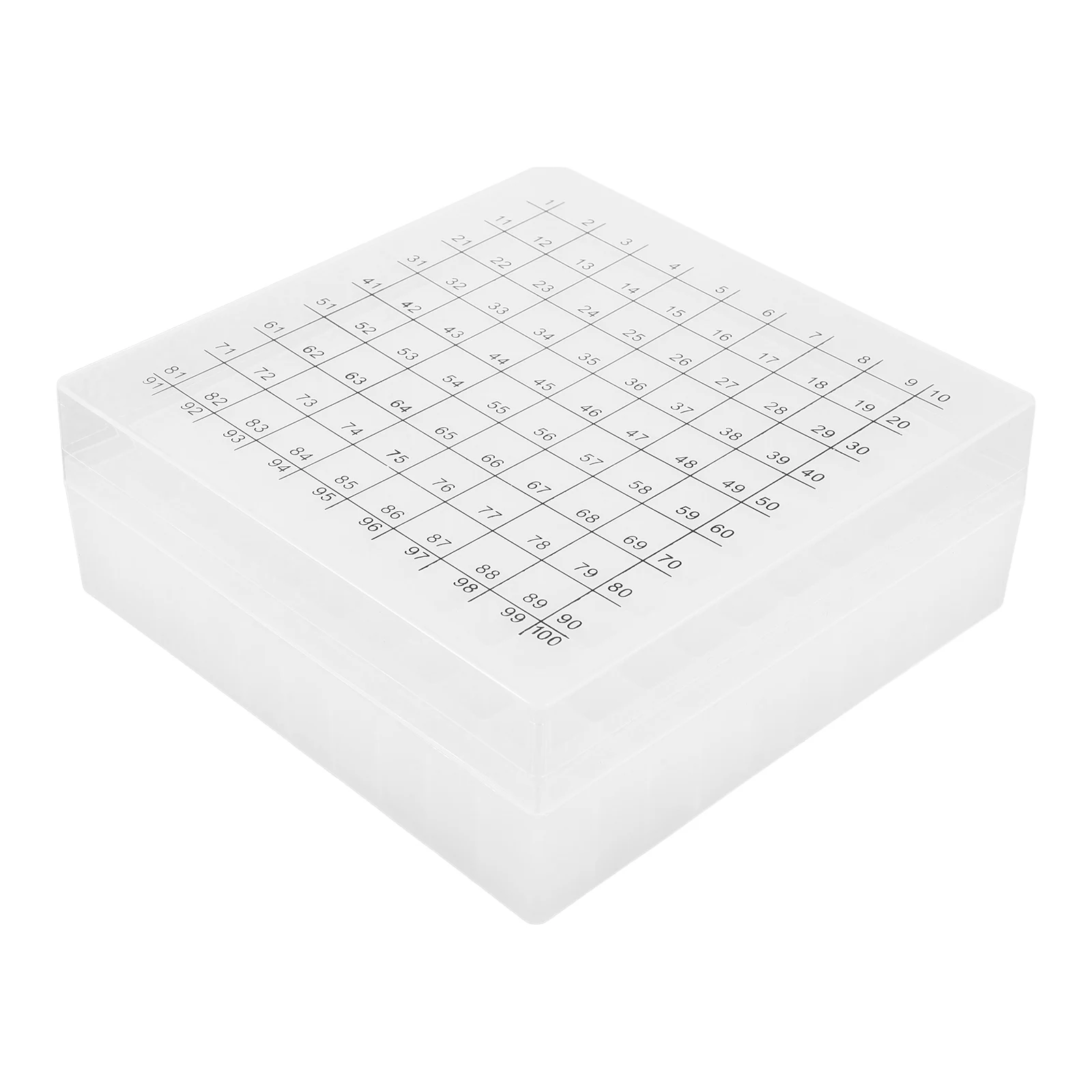 

Cold Storage Tube Box Cryovial Freezer Boxes Seal Clear Tubes Lab Racks Transparent Plastic Holder Travel