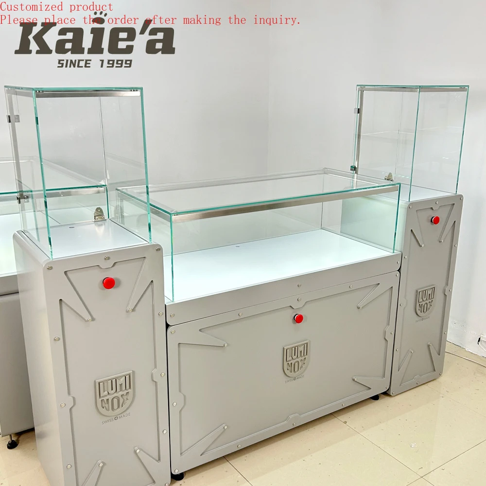

Commercial Jewellery Showroom Glass Cabinet Wall Mounted Watch Display Showcase Watch Shop Display Furniture