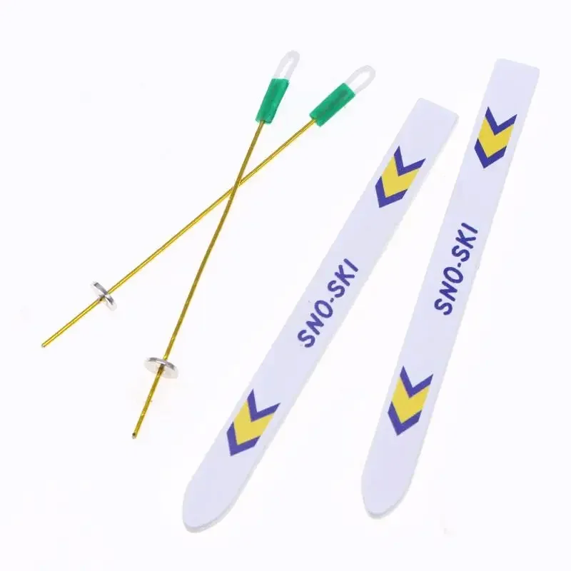 1 세트 인형 집 미니어처 나무 스키 보드 크리스마스 장면 장식 인형 집 크리스마스 액세서리 어린이 장난감 선물