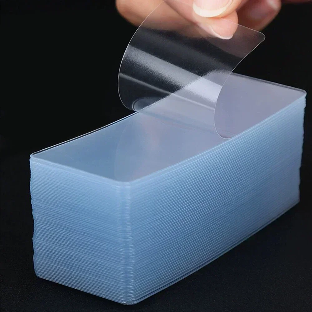 Reusable Super Strong Double Sided Adhesive Tape Patch for Home Seamless Waterproof TapesTransparent Square Nano Wall Stickers