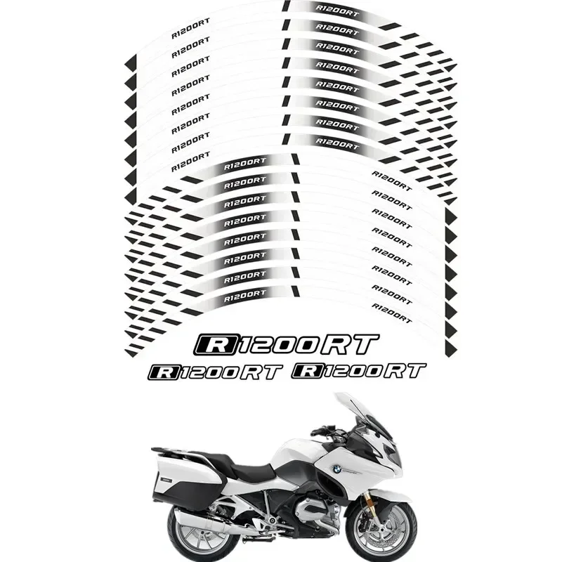 FOR BMW R1200RT Moto Parts Contour Wheel Decoration Decal Sticker R 1200 RT -white