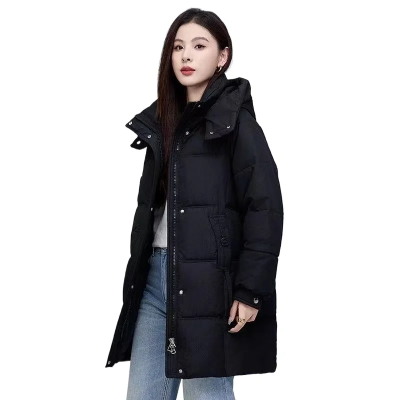 

Down cotton-padded clothes women's winter new thin cotton-padded jackets medium and long styles fashionable foreign thick coats