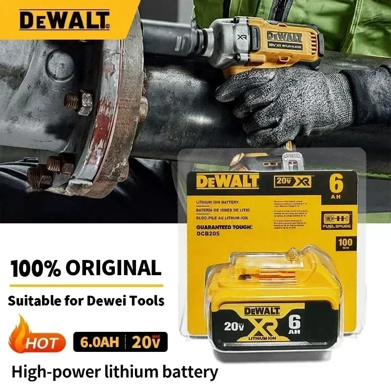 100% Original DEWALT 20V 6000mAh Battery for DCB606 DCB609 DCB182 DCB205 DCB206 DCB209 Power Tool Battery Air Transport