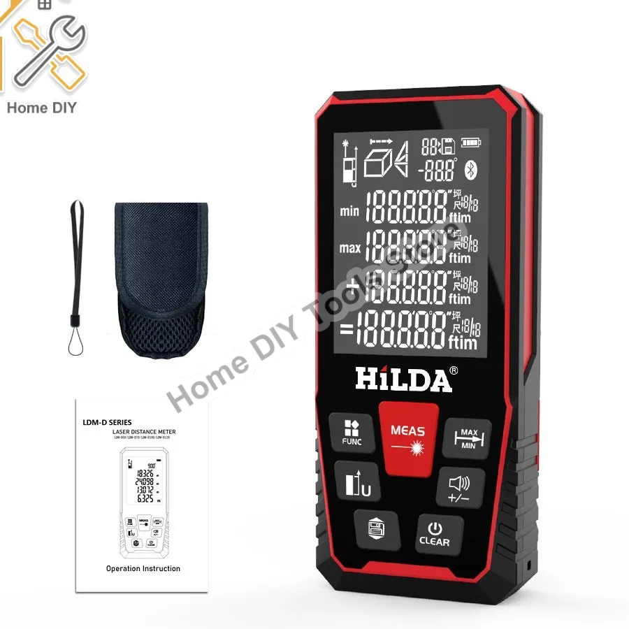 100M/120M Laser Rangefinder Distance Meter Finder Building Measure Ruler laser tape range device rulerfinder build measure