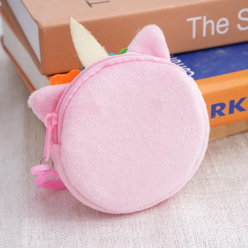 Cartoon Kawaii Flowers Unicorn Plush Coin Purse Creative Portable Storage Bag Cute Unicorn Coin Purse Kids Birthday Gift