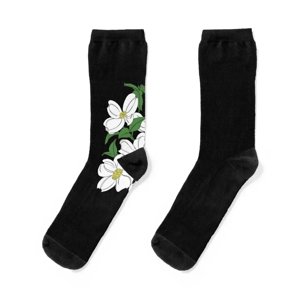 

Dogwood Flowering Trees Socks Non-slip bright garter Women Socks Men's