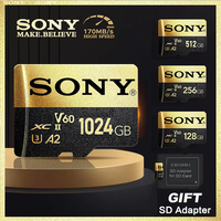 SONY Micro SD Card Mini SD Class10 64GB 128GB 256GB 512GB 1TB High Speed Write Super Compatibility Phone Camera Meomory Card