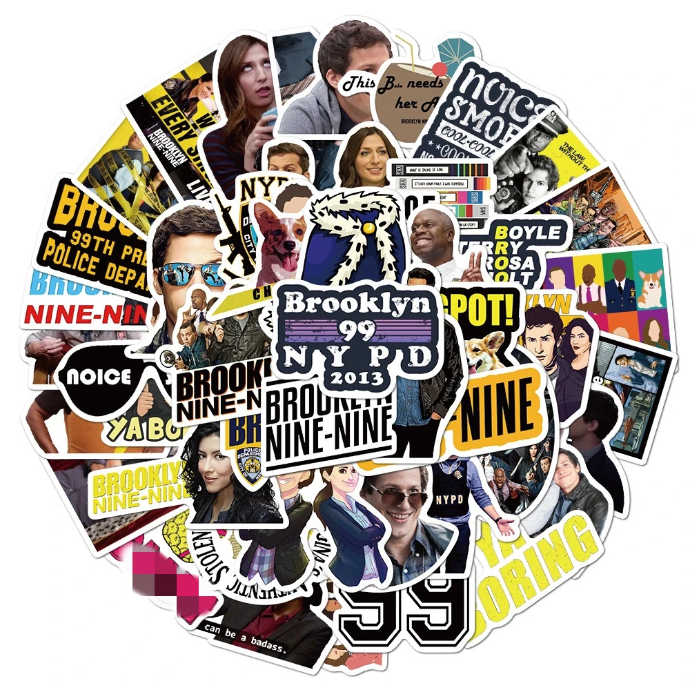 50PCS TV Comedy Series Brooklyn Nine-Nine Stickers Laptop DIY Motorcycle Luggage Phone Guitar Skateboard Cool Decals Kids Toys