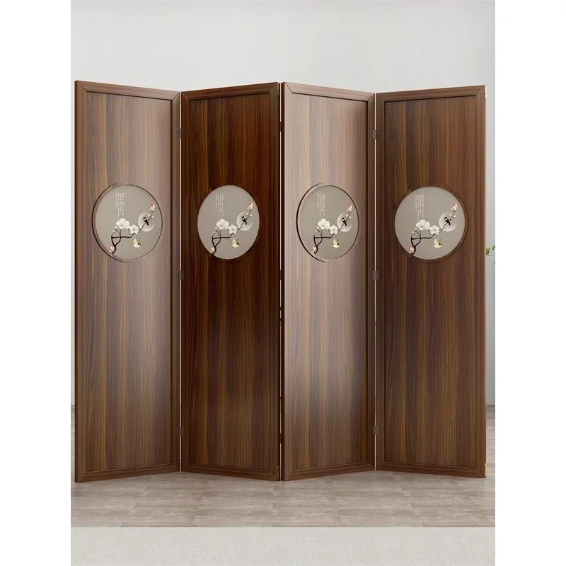 Screen partition living room new Chinese style entry door solid
