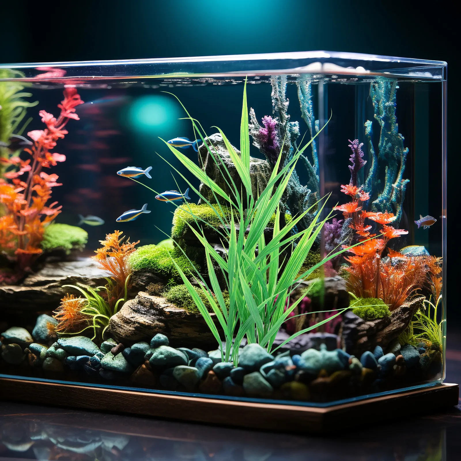 Artificial Plant Fish Tank Dec - огляд і ціна Planted Aquarium Bowl