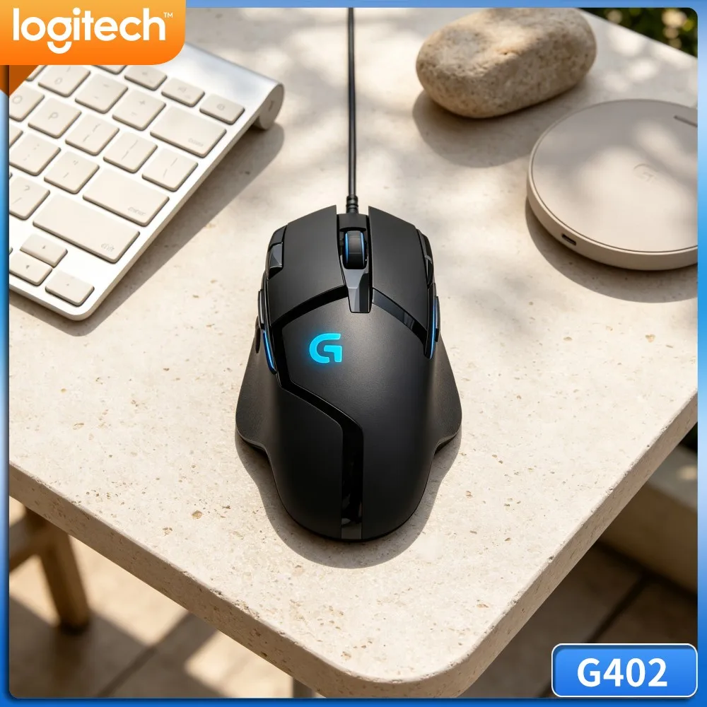 Logitech G402 USB Wired Gaming Mouse 20M Mechanical Clicks Endurance Contoured Shell For Laptop Leisure Time