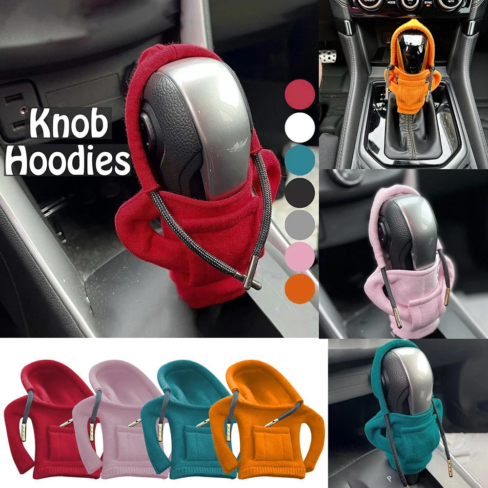 

Universal Car Gear Shift Knob Cover Fashion Hooded Car Lever Change Knob Cover Fit Decoration Car Interior Decoration Assesories