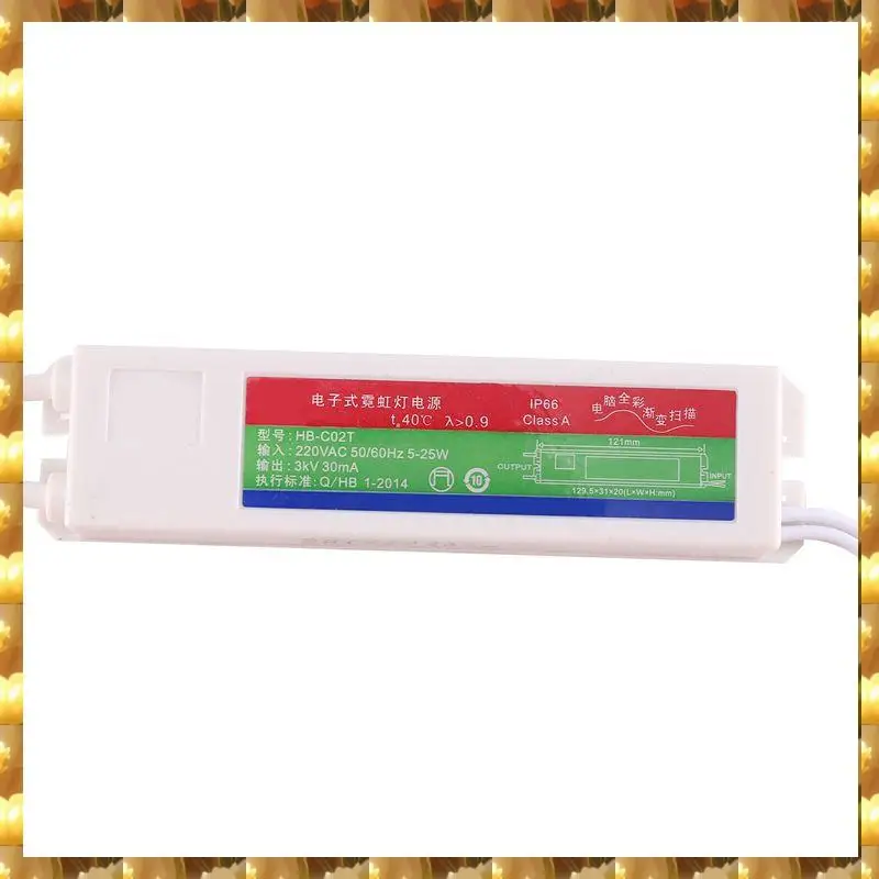 Electronexus-3KV 30MA محول إلكتروني نيون عالي التردد تحميل الجهد 0.5-2.5 متر علامة النيون مقوم إمداد الطاقة للنيون