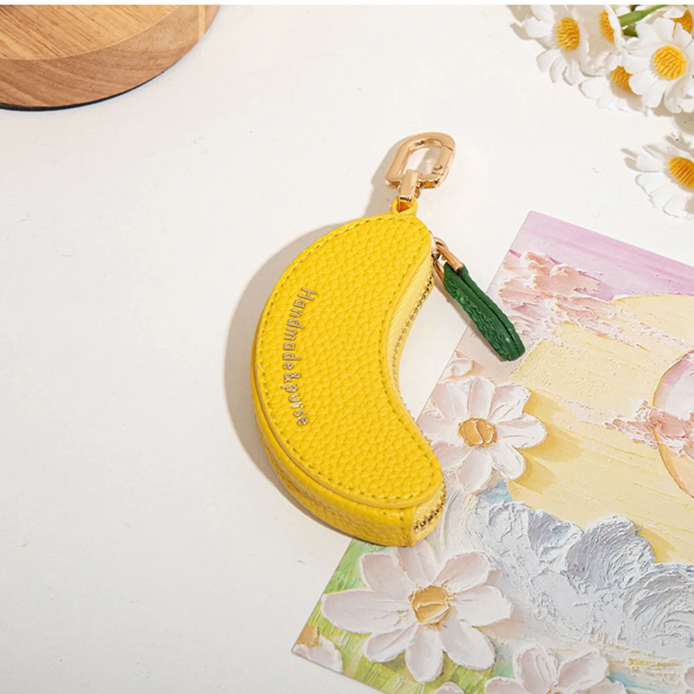 Cute Fruit Shape Coin Purse Charm Keychain - Portable Airtag Case Best Gift for Girls