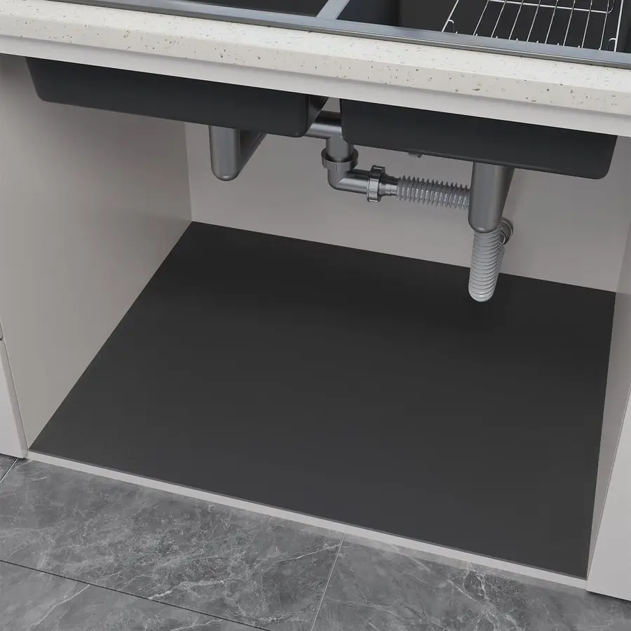 

Sink Mats31 x 20 CuttoFit Absorbent Shelf Liner for KitchenampBathroom Cabinets NonSlip, QuickDry Cabinet Liner for Under Sink,