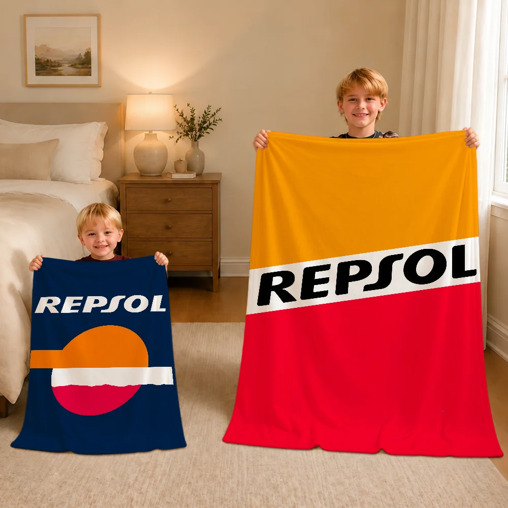 Fashion Cool Logo R-Repsols Blanket Warm Soft Plush Blanket For Sofa Living Room Nap Home Bedroom Travel Gift Flannel Pet Hogar