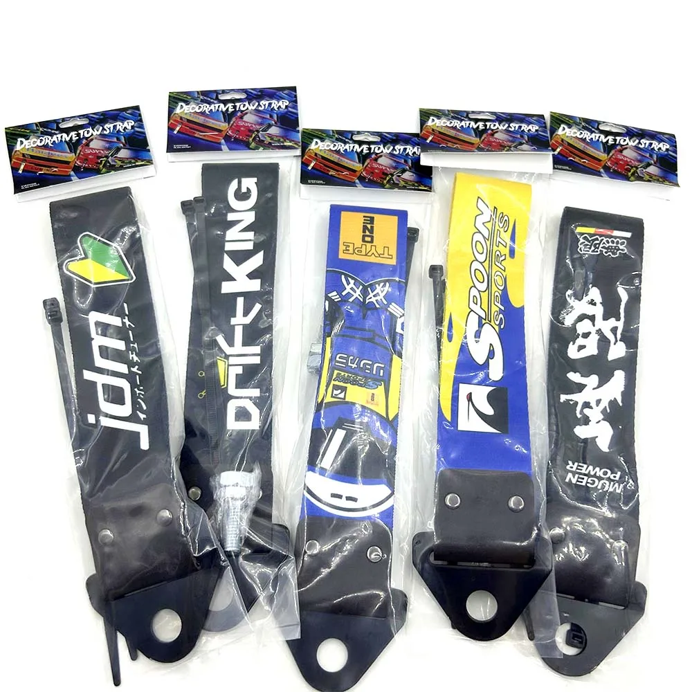 JDM Japan Car Pendant Tow Strap Belt Tow Rope Ribbon Trailer Rope Bumper Towing Strap Car Tuning FOR NOS HKS Initial D