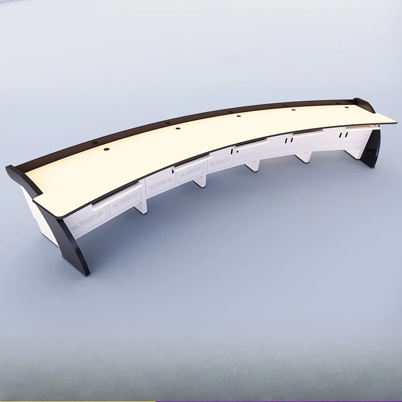 

Console Steel Wood Desktop Computer Monitoring Room Console Cabinet X20