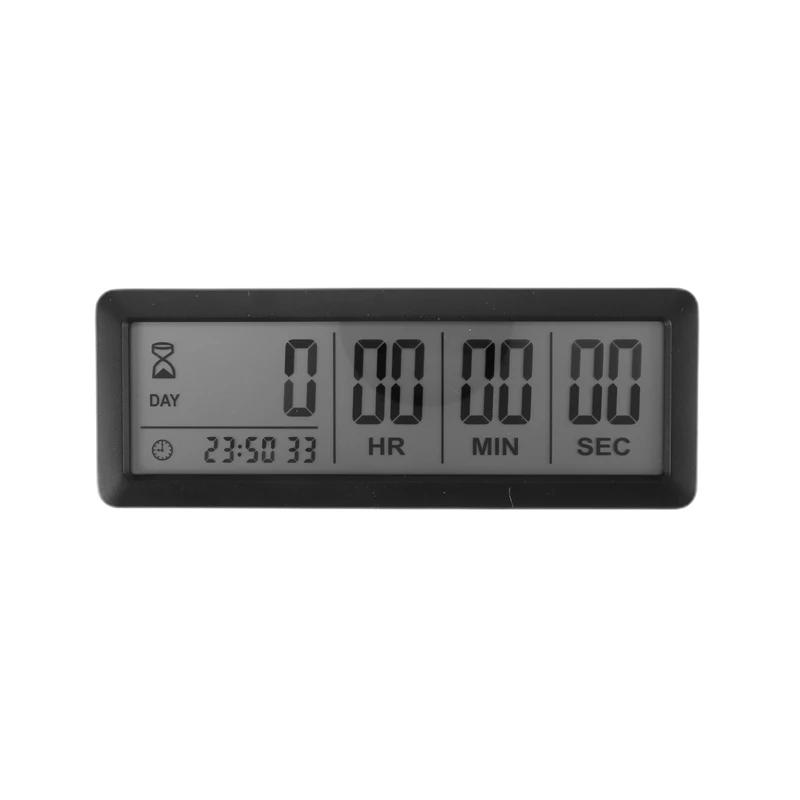 Big Digital Countdown Days Timer Clock - 999 Days Count Down Clock Timer for Graduation Lab Kitchen (Black)